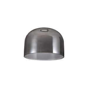 Zenth 24x17cm Smoke Plated Cloche Glass (K), Shade
