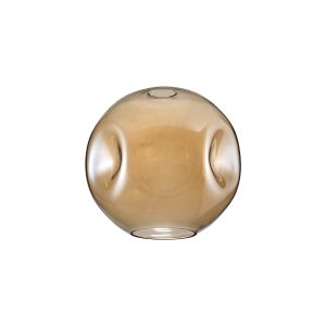 Zenth 25x23.5cm Amber Plated Round Dimple Glass (L), Shade