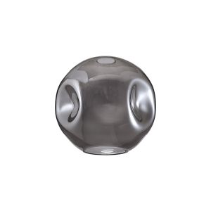 Zenth 25x23.5cm Smoke Plated Round Dimple Glass (L), Shade