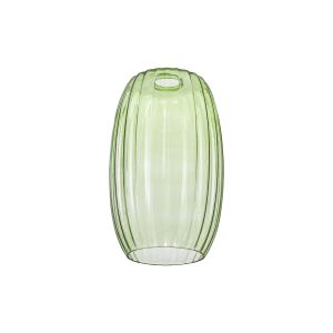 Zenth 18x29cm Green Ribbed Tubular Glass (O), Shade