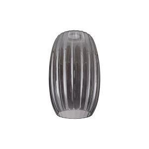 Zenth 18x29cm Smoke Ribbed Tubular Glass (O), Shade