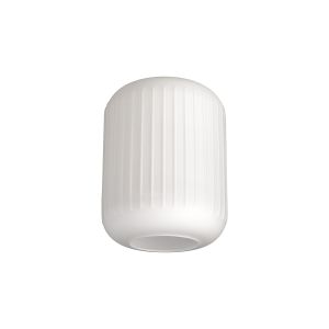 Zenth 20x25.5cm Opal Ribbed Cylinder Glass (P), Shade