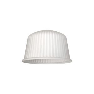 Zenth 28x17.5cm Opal Ribbed Dome Glass (Q), Shade