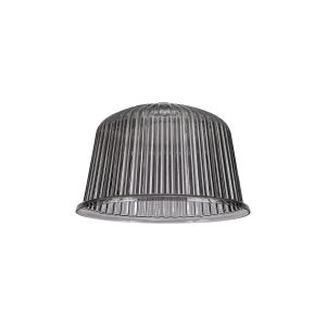 Zenth 28x17.5cm Smoke Ribbed Dome Glass (Q), Shade
