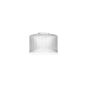 Zenth 17x11cm Clear Chevron Pattern Drum Glass (S), Shade