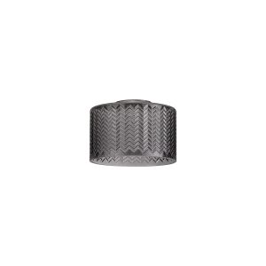 Zenth 17x11cm Smoke Plated Chevron Pattern Drum Glass (S), Shade