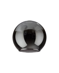 Zenth 20x18cm Open Mouth Round Chrome Plated Globe Glass (U), Shade