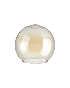 Zenth 20x18cm Open Mouth Round Iridescent Globe Glass (U), Shade