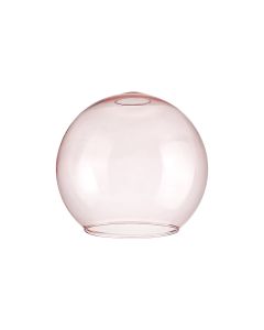 Zenth 20x18cm Open Mouth Round Pink Globe Glass (U), Shade