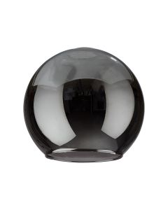 Zenth 25x22.5cm Open Mouth Round Chrome Plated Globe Glass (U), Shade