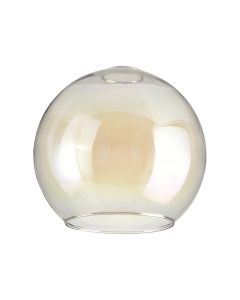 Zenth 25x22.5cm Open Mouth Round Iridescent Globe Glass (U), Shade