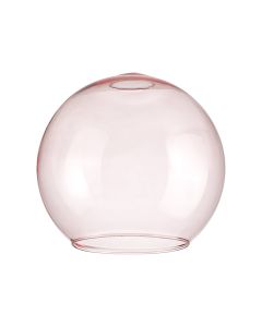 Zenth 25x22.5cm Open Mouth Round Pink Globe Glass (U), Shade