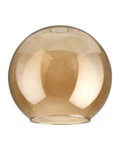 Zenth 30x28cm Open Mouth Round Amber Plated Globe Glass (U), Shade