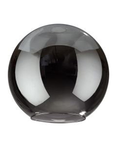 Zenth 30x28cm Open Mouth Round Chrome Plated Globe Glass (U), Shade