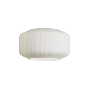 Zenth 30x16.5cm Opal Chamfered Round Rippled Glass (Z), Shade