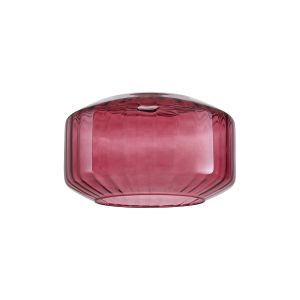 Zenth 30x16.5cm Purple Chamfered Round Rippled Glass (Z), Shade