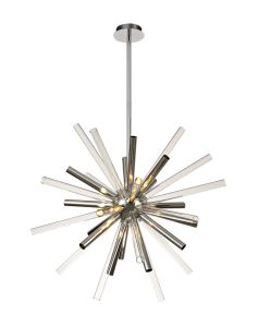Cazzimperio Pendant 16 Light G9, Clear & Chrome/Polished Chrome