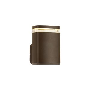 Curi Wall Lamp 1 x GU10, IP54, Matt Brown/Clear, 2yrs Warranty