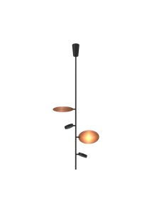 Zyra Pendant/Floor Lamp, 20W LED, 2700K, 2570lm, Black/Brushed Copper, 3yrs Warranty