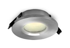 Atlantis Recessed Downlight 8.3cm Round, GU10 (Max 50W), Brushed Aluminium, Cutout 58mm, Cut Out: 58mm, Lampholder Included