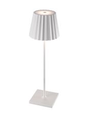 K2 Rechargeable Battery Operated Table Lamp , 2.2W LED, 3000K, 188lm, IP54, USB Charging Cable Included, White, 3yrs Warranty