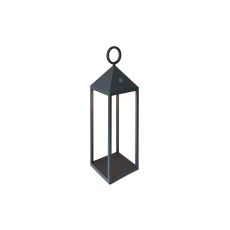 Astun Rechargeable Battery Operated  Lantern Small, 2.2W LED, 3000K, 188lm, IP54, USB Charging Cable Included, Graphite, 3yrs Warranty