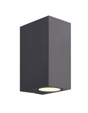 Kandanchu Square Wall Lamp, 2 x GU10, IP54, Anthracite, 2yrs Warranty