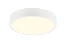 Saona 22.5cm Round LED Surface Flush Fitting,24W,3000K,2040lm,Matt White/Frosted Acrylic,3yrs Warranty