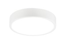 Saona 22.5cm Round LED Surface Flush Fitting,24W,4000K,2160lm,Matt White/Frosted Acrylic,3yrs Warranty