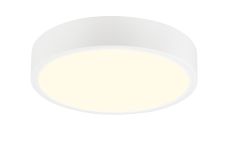 Saona 30cm Round LED Surface Flush Fitting,30W,3000K,2550lm,Matt White/Frosted Acrylic,3yrs Warranty