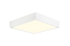 Saona 12cm Square LED Surface Flush Fitting,8W,3000K,680lm,Matt White/Frosted Acrylic,3yrs Warranty