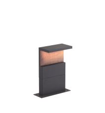 Ruka Floor Lamp Small, 13W LED, 3000K, 850lm, IP54, Anthracite/Walnut, 3yrs Warranty