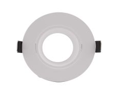 Lamborjini Flush Spotlight Round, 1 x GU10 (Max 12W), White, Cut Out: 75mm, Lampholder Included