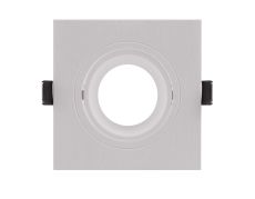 Lamborjini Flush Spotlight Square, 1 x GU10 (Max 12W), White, Cut Out: 75mm, Lampholder Included