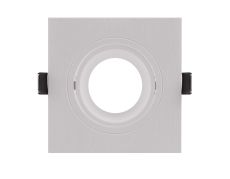 Lamborjini Flush Spotlight Square, 1 x GU10 (Max 12W), White, Cut Out: 75mm, Lampholder Included