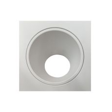 Brandon Recessed Downlight Square, 1 x GU10 (Max 12W), Matt White, Cut Out: 98mm, Lampholder Included