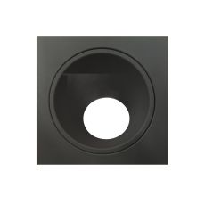 Brandon Recessed Downlight Square, 1 x GU10 (Max 12W), Matt Black, Cut Out: 98mm, Lampholder Included