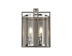 Eaton Wall Light 2 Light E14 Polished Chrome/Glass