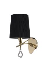 Mara Wall Lamp Switched 1 Light E14, French Gold With Black Shade