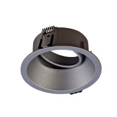 Comfort 9.6cm Round Downlight GU10, Matt Silver, Cut Out: 85mm, Lampholder Included