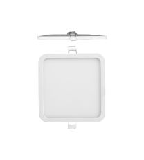 Saona 17.5cm Square Recessed Ultra Slim Downlight, 18W LED 4000K, 1620lm, Matt White, Driver Included, 3yrs Warranty
