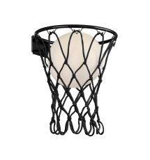 Basketball Wall Lamp, 1 x E27, Matt Black