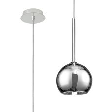 Regina Single Pendant 1 Light G9 Polished Chrome/Chrome Plated Glass