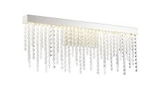 Bano Large Dimmable Wall Light 12W LED, 4000K, 1460lm, Polished Chrome / Crystal Chain, 3yrs Warranty