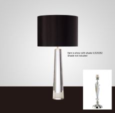 Tia Crystal Table Lamp Without Shade, 1 Light E27 Silver Finish