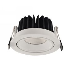 Beck A 10, 10W, 250mA, White LED Recessed Adj. Downlight, Cut Out 83mm, 780lm, 24° Deg, 2700K, IP44, DRIVER NOT INC., 5yrs Warranty