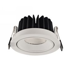 Beck A 10, 10W, 250mA, White LED Recessed Adj. Downlight, Cut Out 83mm, 780lm, 36° Deg, 2700K, IP44, DRIVER NOT INC., 5yrs Warranty