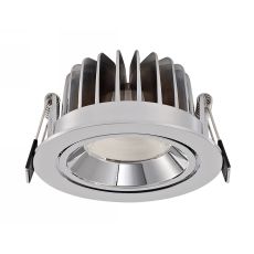 Beck A 10 C, 10W, 250mA, Chrome LED Recessed Adj. Downlight, Cut Out 83mm, 780lm, 24° Deg, 2700K, IP44, DRIVER NOT INC., 5yrs Warranty