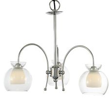Malvina 36cm Pendant/Semi Flush 3 Light G9 Polished Chrome/Clear Glass
