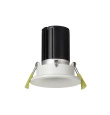 Bruve 10 Dimmable Tridonic 10W 676lm 3000K 24°, Matt White IP65 Fixed Recessed round Downlight, NO DRIVER REQUIRED, 5yrs Warranty